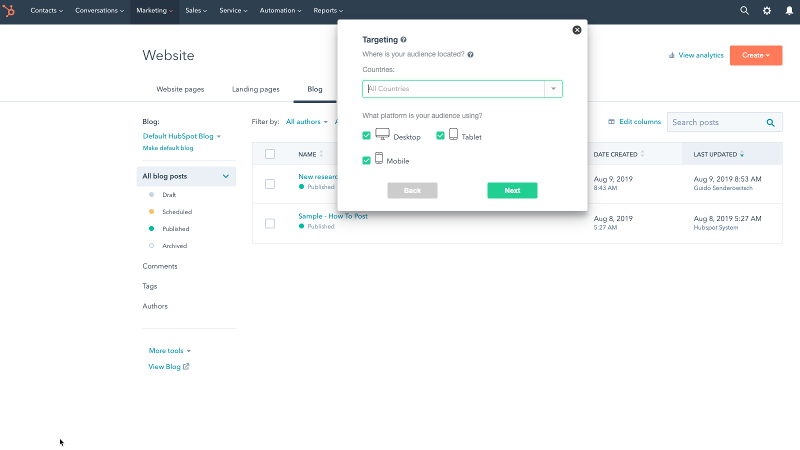 Set up Geo Targeting